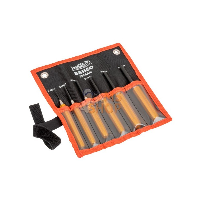 3658A/6;BAHCO;Jeu de chasse-goupilles gainés;pièce détachée 3658A/6;BAHCO;Jeu de chasse-goupilles gainés;pièce détachée