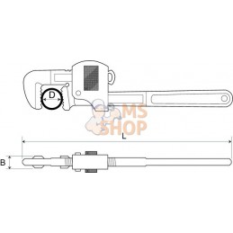 361-14;BAHCO;Clé Stillson;pièce détachée