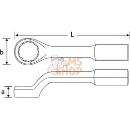 315Z-1.1/8;BAHCO;Clé polygonale solide, contrecoudées, profonde, en pouce;pièce détachée