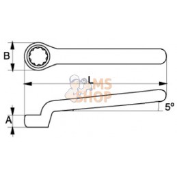 2MV-15;BAHCO;Clé polygonale coudée isolée;pièce détachée