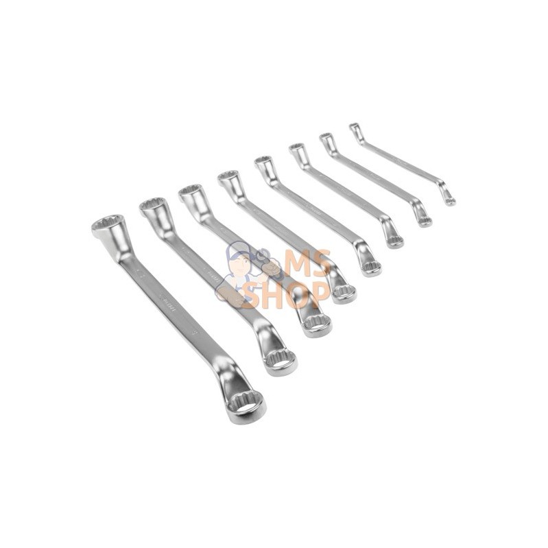 2M/S8;BAHCO;Clé polygonale double, contrecoudées, profonde en métrique;pièce détachée