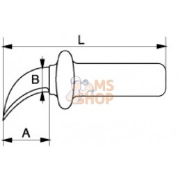 2820VPC;BAHCO;Couteau isolé à lame courbe;pièce détachée