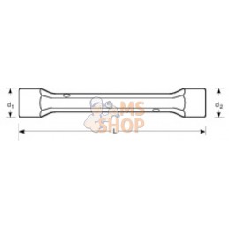 27M-10-11;BAHCO;Clé à pipe double, métriques;pièce détachée