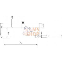 258-300-2;IRIMO;Serre-joint à pompe métallique, manche bois;pièce détachée