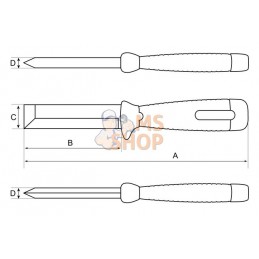 2448;BAHCO;Couteau ciseau à bois;pièce détachée