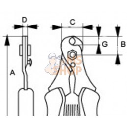 2235-160;BAHCO;Coupe câbles acier;pièce détachée