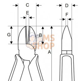 2171G-140;BAHCO;Pince coupante diagonale;pièce détachée