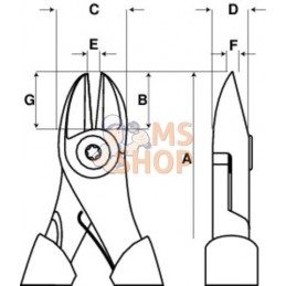 2101G-125;BAHCO;Pince coupante diagonale à taillants progressifs;pièce détachée