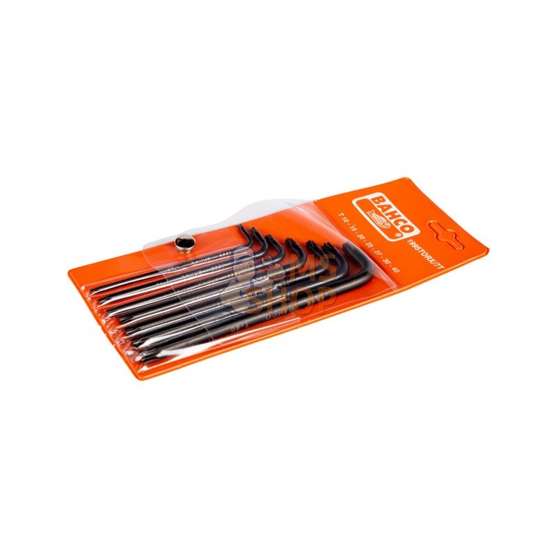 1995TORX/7T;BAHCO;Jeu de 7 clés mâles coudées TORX®;pièce détachée 1995TORX/7T;BAHCO;Jeu de 7 clés mâles coudées TORX®;pièce détachée