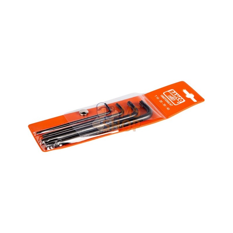 1995TORX/4T;BAHCO;Jeu de 4 clés mâles coudées TORX®;pièce détachée 1995TORX/4T;BAHCO;Jeu de 4 clés mâles coudées TORX®;pièce détachée