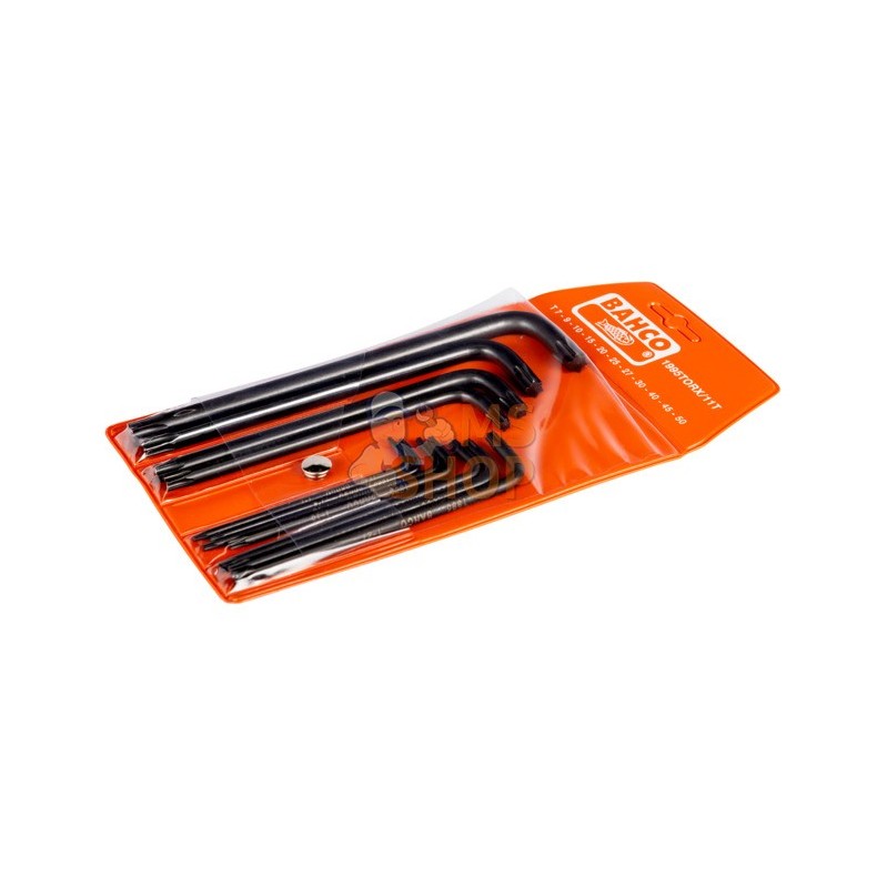 1995TORX/11T;BAHCO;Jeu de 11 clés mâles coudées TORX®;pièce détachée