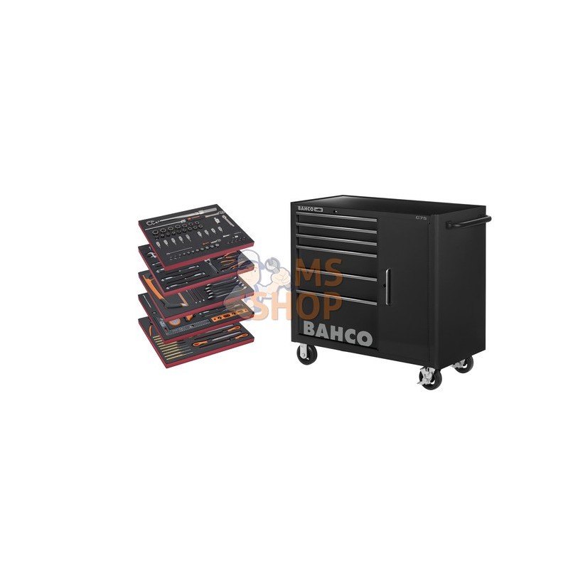 1475KXL6CBK-FF6;BAHCO;Servante d'atelier noire extra large 6 tiroirs avec outils + armoire latérale;pièce détachée 1475KXL6CBK-FF6;BAHCO;Servante d'atelier noire extra large 6 tiroirs avec outils + armoire latérale;pièce détachée