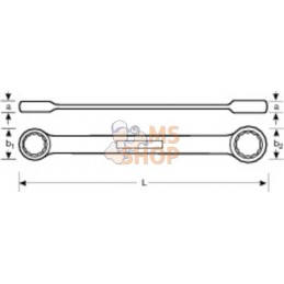 1320RM-22-24;BAHCO;Clé polygonale double à cliquet;pièce détachée