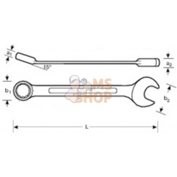 11M-27;BAHCO;Clé mixte, série longue, métrique;pièce détachée
