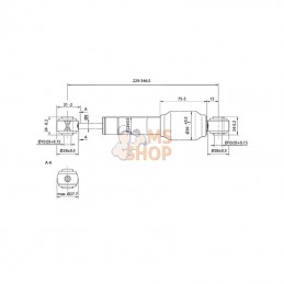 CA000213; STABILUS; Amortisseur L346,5; pièce detachée