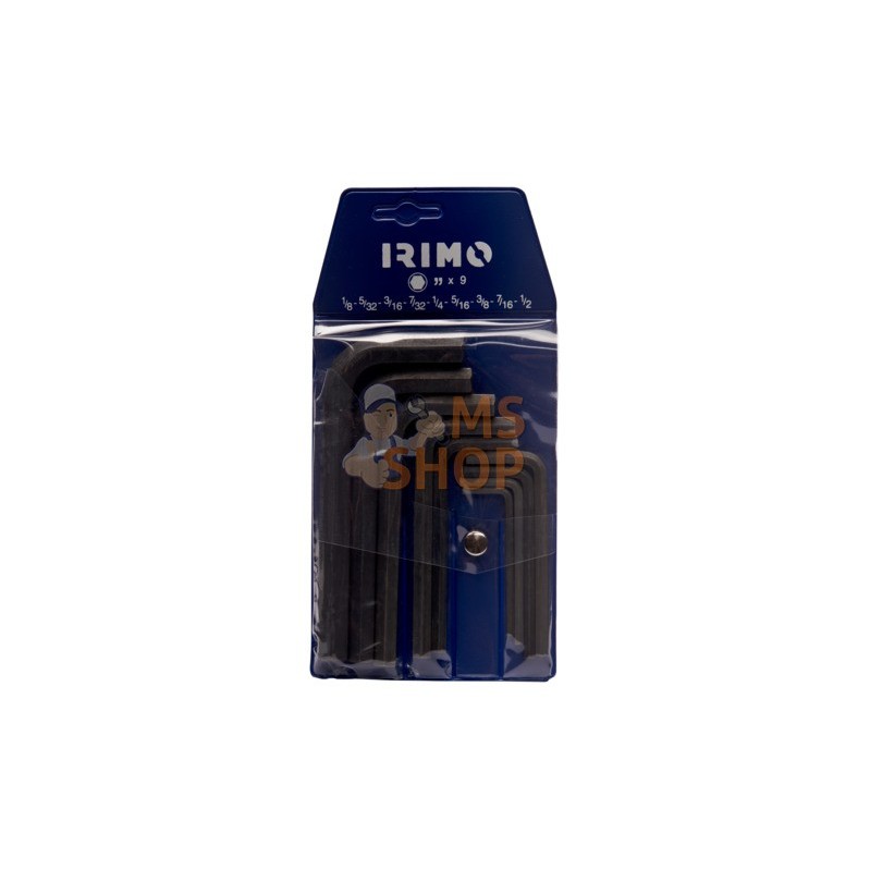 046041;IRIMO;Jeu de clés mâles brunies pour vis à 6 pans : pouces;pièce détachée 046041;IRIMO;Jeu de clés mâles brunies pour vis à 6 pans : pouces;pièce détachée