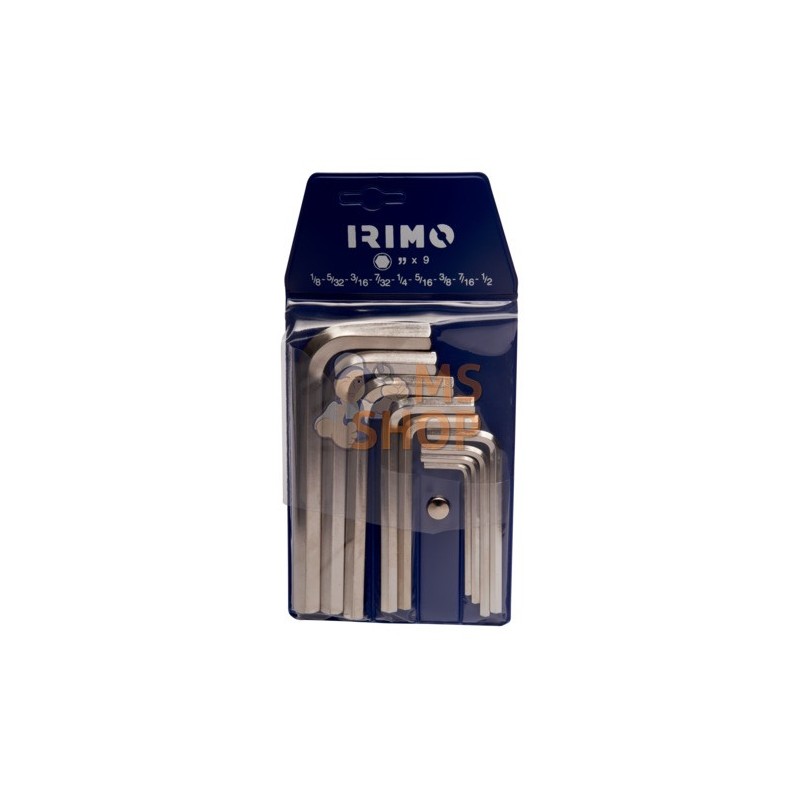 041051;IRIMO;Jeu de clés mâles pour vis à 6 pans, nickelées : métrique;pièce détachée 041051;IRIMO;Jeu de clés mâles pour vis à 6 pans, nickelées : métrique;pièce détachée