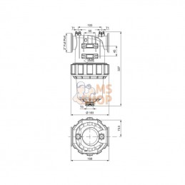 33031735V; ARAG; Filtre à pression 2 "FP 500 L/min. 80 Mesh Viton, sortie T3F; pièce detachée