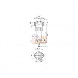 32621D35; ARAG; Filtre à pression T5 connecteur à fourche 280 l/min; pièce detachée