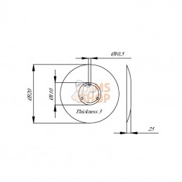 962292; AMAZONE; Disque 320x3 Amazone; pièce detachée