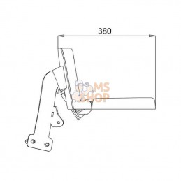 LVB25717N; RECINSA; Siège passager, compatible John Deere; pièce detachée