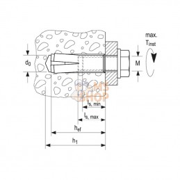 48410; FISCHER; Ancrage pour marteau EA II M6 acier inoxydable 100x; pièce detachée