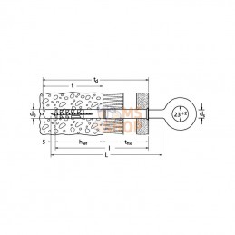 80926; FISCHER; Boulon à œil d'échafaudage GS12x120 25x; pièce detachée