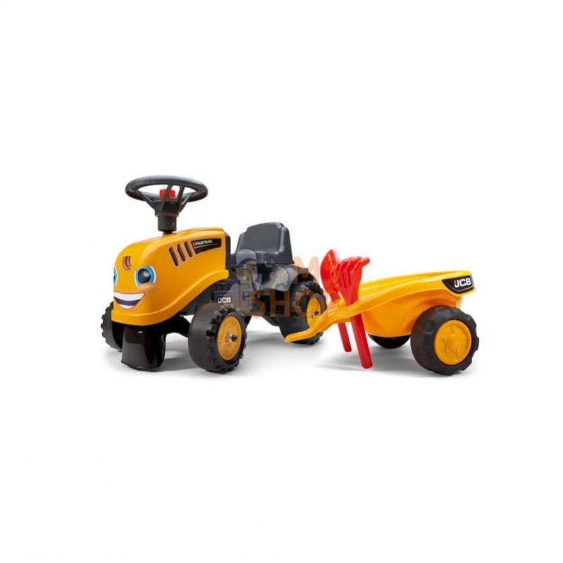 F215C; FALK; Porteur chantier JCB avec remorque, pelle et rateau; pièce detachée