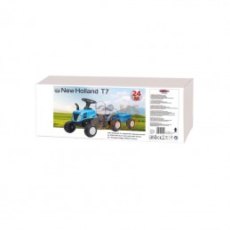 JA460482; JAMARA; Tracteur à enfourcher New Holland avec remorque bleu 6V  ; pièce detachée