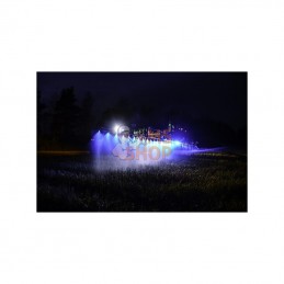984801B; NORDIC LIGHTS; Lampe de travail LED, 42 W, 400 lm, carrée, 12/24 V, bleue, à boulonner, 108x108x137 mm, Deutsch 2 broch