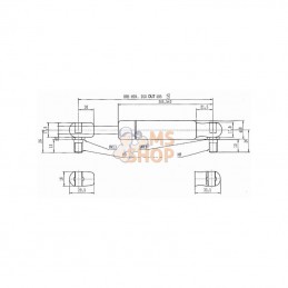 CA083720; STABILUS; Vérin à gaz L485-100N; pièce detachée