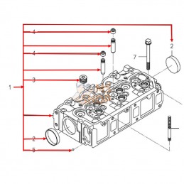 CULASSE SF370 ISEKI REFERENCE 6211-110-088-60