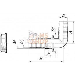 Passe-cloison 90° 1/2" | ARAG Passe-cloison 90° 1/2" | ARAGPR#608820