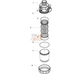 Filtre d'asp. 1 1/4" 60-100 l/min | ARAG Filtre d'asp. 1 1/4" 60-100 l/min | ARAGPR#609636