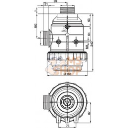 Filtre d'asp. 2" 160-220 l/min | ARAG Filtre d'asp. 2" 160-220 l/min | ARAGPR#609657