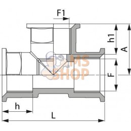 Té femelle 2x1/2" + 1x3/4" | ARAG Té femelle 2x1/2" + 1x3/4" | ARAGPR#609514