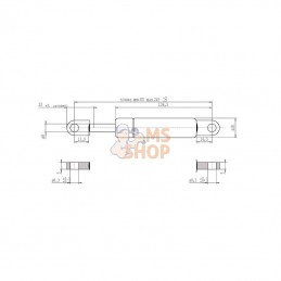 CA084107; STABILUS; Vérin à gaz L245-600N; pièce detachée