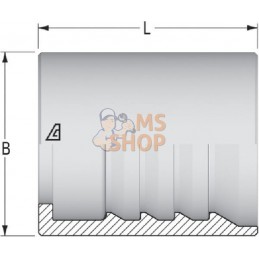 Jupe à sertir Ø33x37,5mm DN16 acier / zingué Alfagomma | ALFAGOMMA Jupe à sertir Ø33x37,5mm DN16 acier / zingué Alfagomma | ALFA