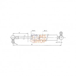 CA082732; STABILUS; Vérin à gaz L155,5-100N; pièce detachée