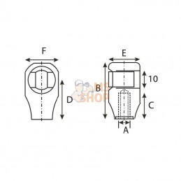 CA92720; STABILUS; Cuvettes de rotule nylon; pièce detachée