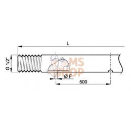 Tige inoxydable 1/2" 3 trous | ARAG Tige inoxydable 1/2" 3 trous | ARAGPR#608566