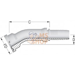Raccord à bride DN20-Ø44,5 30° | ALFAGOMMA Raccord à bride DN20-Ø44,5 30° | ALFAGOMMAPR#749719