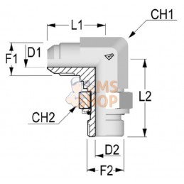 Raccord coudé male 9/16 JIC x 1/2 BSP | ALFAGOMMA Raccord coudé male 9/16 JIC x 1/2 BSP | ALFAGOMMAPR#912872