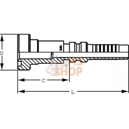 Racord à sertir 4SH-DN16+Bride Ø 41,3 mm | ALFAGOMMA Racord à sertir 4SH-DN16+Bride Ø 41,3 mm | ALFAGOMMAPR#749914