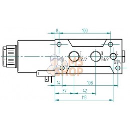 Valve commut.6/2-1/2-12 V c.c. | AK REGELTECHNIK Valve commut.6/2-1/2-12 V c.c. | AK REGELTECHNIKPR#919306