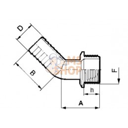 Coude 45°+embout 30mm+M 1 1/2" | ARAG Coude 45°+embout 30mm+M 1 1/2" | ARAGPR#608777