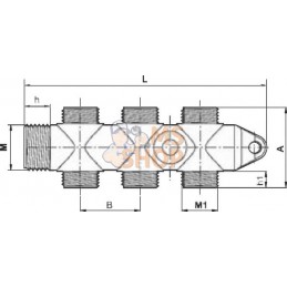 Raccord mâle 1" 3-voies 3/4" | ARAG Raccord mâle 1" 3-voies 3/4" | ARAGPR#608853