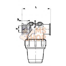 3242024; ARAG; Filtre de ligne 1/2" filetage femelle 100 mesh; pièce détachée