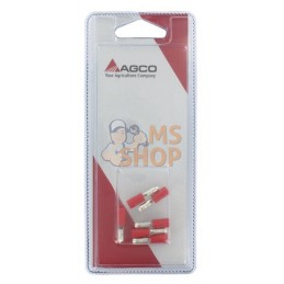 Cosse à sertir rouge 4mm (6x) | AGCO BLISTER Cosse à sertir rouge 4mm (6x) | AGCO BLISTERPR#1082142