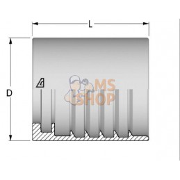 Jupe à sertir Ø29x30,5mm DN13 acier / zingué Alfagomma | ALFAGOMMA Jupe à sertir Ø29x30,5mm DN13 acier / zingué Alfagomma | ALFA